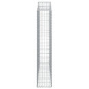 buede gabionkurve 3 stk. 200x30x160/180 cm galvaniseret jern