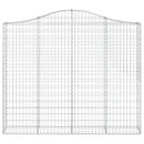 buede gabionkurve 5 stk. 200x30x160/180 cm galvaniseret jern