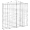 buede gabionkurve 7 stk. 200x30x180/200 cm galvaniseret jern