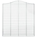 buede gabionkurve 2 stk. 200x30x200/220 cm galvaniseret jern