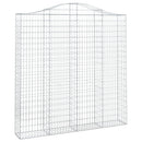 buede gabionkurve 3 stk. 200x30x200/220 cm galvaniseret jern