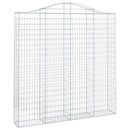 buede gabionkurve 4 stk. 200x30x200/220 cm galvaniseret jern