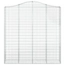 buede gabionkurve 4 stk. 200x30x200/220 cm galvaniseret jern