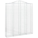 buede gabionkurve 2 stk. 200x30x220/240 cm galvaniseret jern