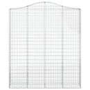 buede gabionkurve 2 stk. 200x30x220/240 cm galvaniseret jern