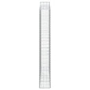 buede gabionkurve 2 stk. 200x30x220/240 cm galvaniseret jern