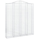 buede gabionkurve 3 stk. 200x30x220/240 cm galvaniseret jern
