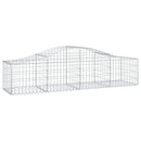buede gabionkurve 2 stk. 200x50x40/60 cm galvaniseret jern