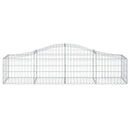 buede gabionkurve 10 stk. 200x50x40/60 cm galvaniseret jern