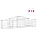 buede gabionkurve 13 stk. 200x50x40/60 cm galvaniseret jern