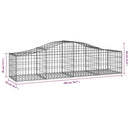 buede gabionkurve 13 stk. 200x50x40/60 cm galvaniseret jern