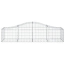 buede gabionkurve 18 stk. 200x50x40/60 cm galvaniseret jern