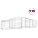 buede gabionkurve 30 stk. 200x50x40/60 cm galvaniseret jern