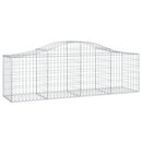 buede gabionkurve 3 stk. 200x50x60/80 cm galvaniseret jern