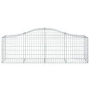 buede gabionkurve 3 stk. 200x50x60/80 cm galvaniseret jern