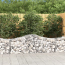 buede gabionkurve 7 stk. 200x50x60/80 cm galvaniseret jern