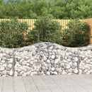 buede gabionkurve 2 stk. 200x50x80/100 cm galvaniseret jern