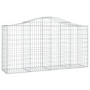 buede gabionkurve 4 stk. 200x50x100/120 cm galvaniseret jern