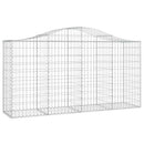 buede gabionkurve 8 stk. 200x50x100/120 cm galvaniseret jern
