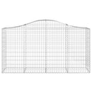 buede gabionkurve 8 stk. 200x50x100/120 cm galvaniseret jern