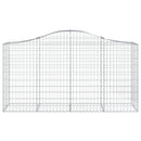 buede gabionkurve 15 stk. 200x50x100/120 cm galvaniseret jern