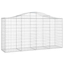 buede gabionkurve 18 stk. 200x50x100/120 cm galvaniseret jern