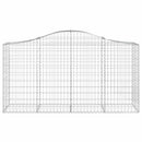 buede gabionkurve 18 stk. 200x50x100/120 cm galvaniseret jern