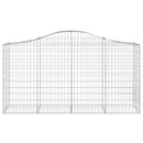 buede gabionkurve 20 stk. 200x50x100/120 cm galvaniseret jern
