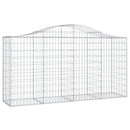 buede gabionkurve 30 stk. 200x50x100/120 cm galvaniseret jern