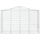 buede gabionkurve 3 stk. 200x50x120/140 cm galvaniseret jern