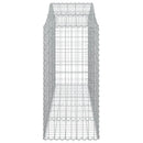 buede gabionkurve 3 stk. 200x50x120/140 cm galvaniseret jern