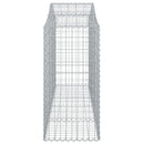 buede gabionkurve 7 stk. 200x50x120/140 cm galvaniseret jern