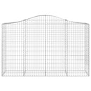 buede gabionkurve 8 stk. 200x50x120/140 cm galvaniseret jern