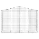 buede gabionkurve 10 stk. 200x50x120/140 cm galvaniseret jern