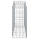 buede gabionkurve 10 stk. 200x50x120/140 cm galvaniseret jern