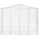 buede gabionkurve 10 stk. 200x50x140/160 cm galvaniseret jern