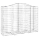 buede gabionkurve 12 stk. 200x50x140/160 cm galvaniseret jern