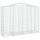 buede gabionkurve 14 stk. 200x50x140/160 cm galvaniseret jern