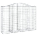buede gabionkurve 15 stk. 200x50x140/160 cm galvaniseret jern
