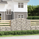 buede gabionkurve 15 stk. 200x50x140/160 cm galvaniseret jern