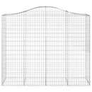 buede gabionkurve 2 stk. 200x50x160/180 cm galvaniseret jern
