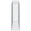 buede gabionkurve 2 stk. 200x50x160/180 cm galvaniseret jern