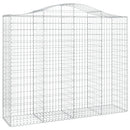 buede gabionkurve 3 stk. 200x50x160/180 cm galvaniseret jern