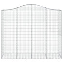 buede gabionkurve 9 stk. 200x50x160/180 cm galvaniseret jern
