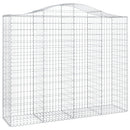 buede gabionkurve 13 stk. 200x50x160/180 cm galvaniseret jern