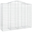 buede gabionkurve 15 stk. 200x50x160/180 cm galvaniseret jern