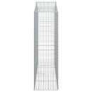 buede gabionkurve 15 stk. 200x50x160/180 cm galvaniseret jern