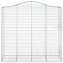 buede gabionkurve 3 stk. 200x50x180/200 cm galvaniseret jern