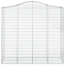 buede gabionkurve 4 stk. 200x50x180/200 cm galvaniseret jern