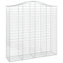 buede gabionkurve 2 stk. 200x50x200/220 cm galvaniseret jern